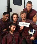 Bradley James and The Knights of The Round Table Cast Behind The Scenes Series 4