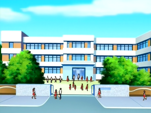 anime background scenery school