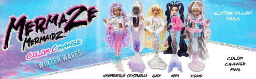 Mermaze Mermaidz Winter Waves Crystabella Mermaid Fashion Doll with Color  Change