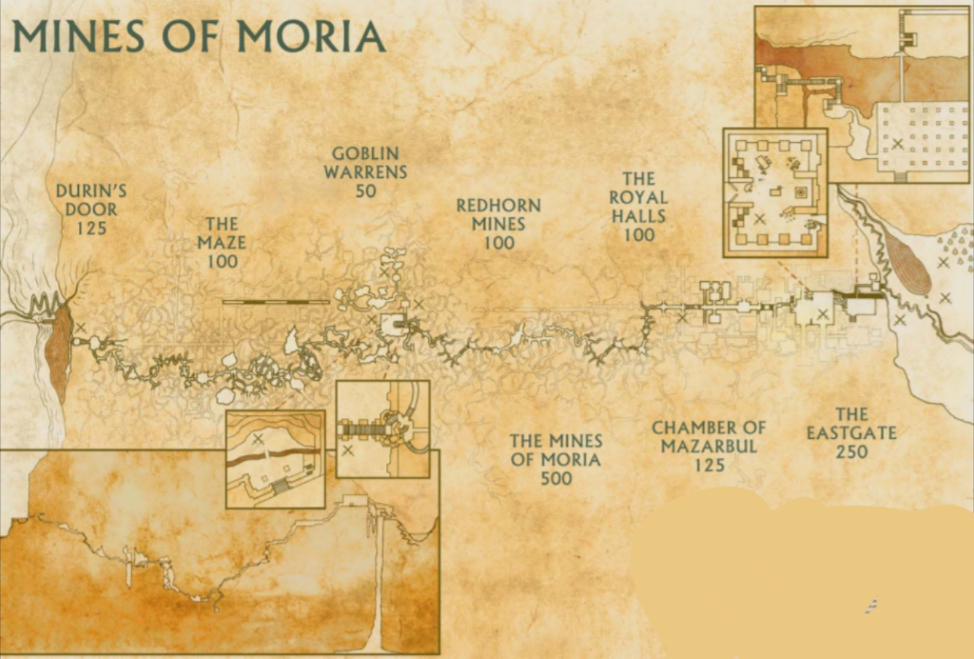 Mines of Moria Color Map Lord of the Rings Map of Moria 