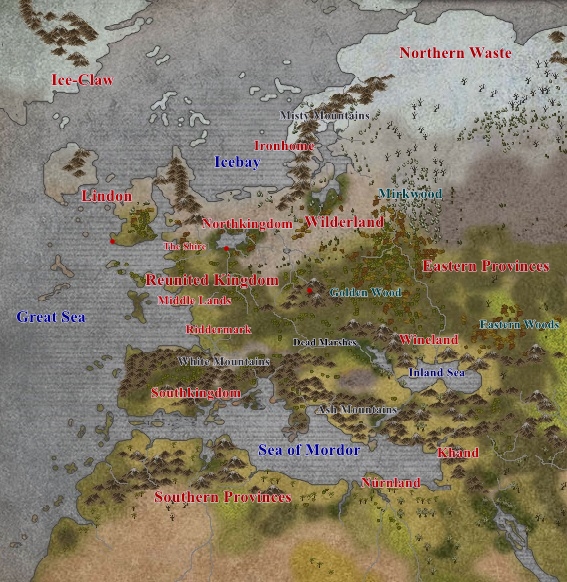 A further evolution of the MERP map of Minas Tirith, based on the