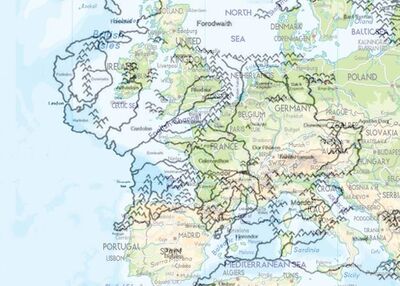 The Westlands of Middle-Earth in comparison to modern Europe