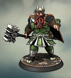 King Grumni during the battle.