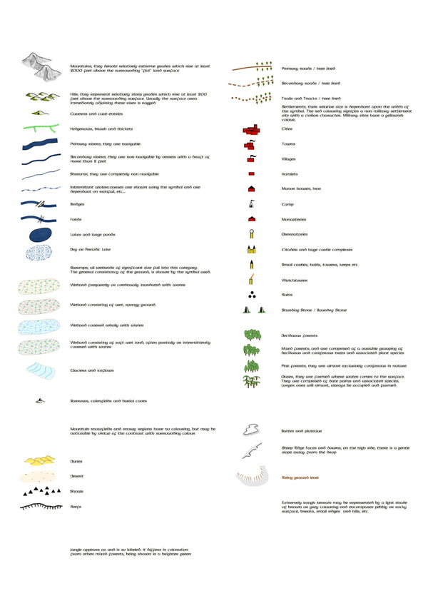 Key for all MERP colored maps