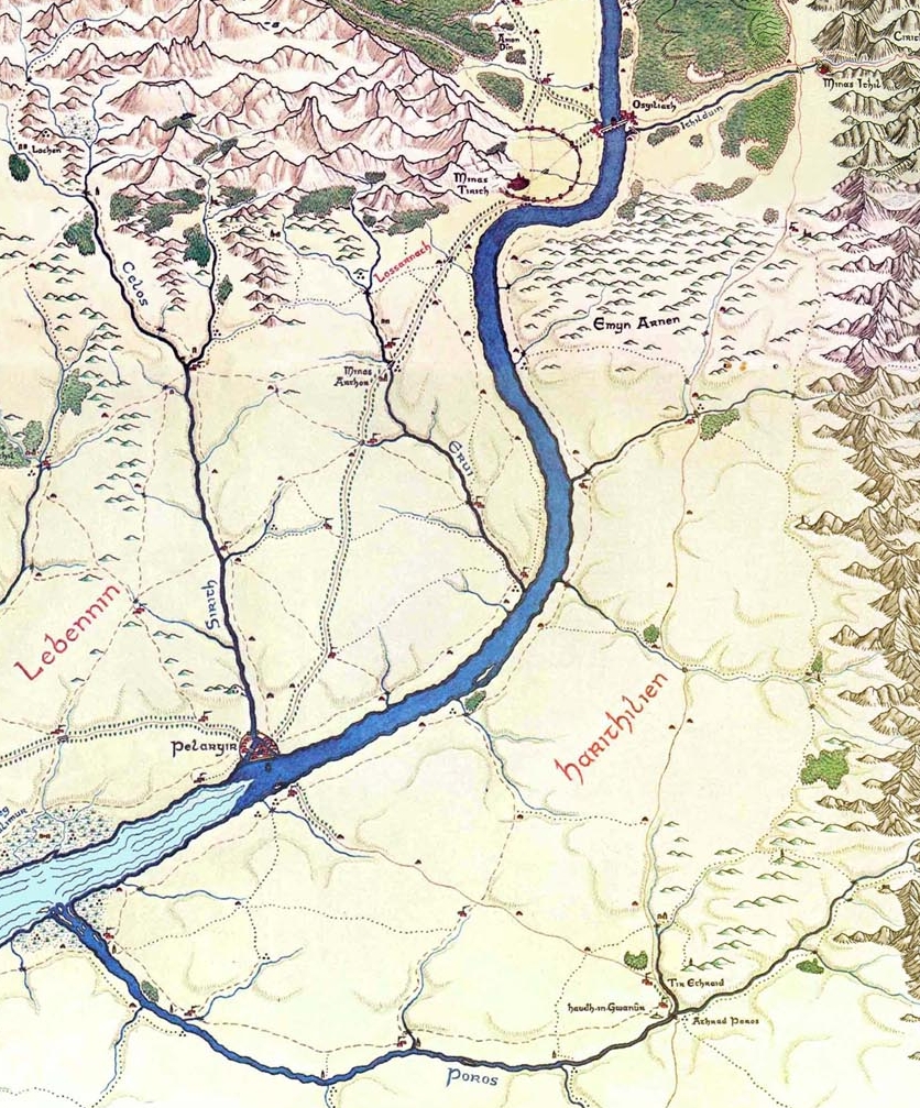 A further evolution of the MERP map of Minas Tirith, based on the