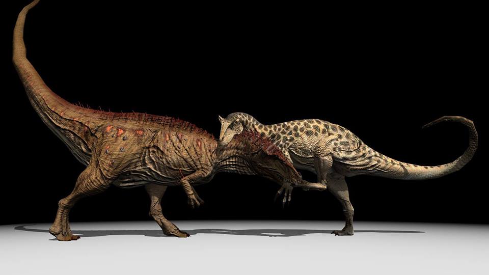 mesozoica allosaurus and gallimimus mesozoica allosaurus and gallimimus