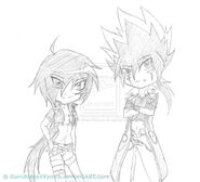 Kyoya x Lennox chibi © SamBlazeXKyoya.deviantart.com