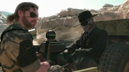 Skull Face and Venom Snake in jeep.
