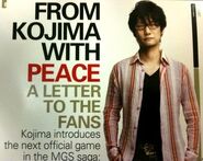 Kojima announces Peace Walker.