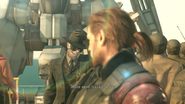 Venom Snake witnesses Skull Face's phantom at Mother Base