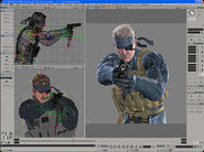 3D modelling and animation software of Solid Snake.