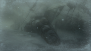 The crashed Hind D in the Snowfield (Metal Gear Solid 4)