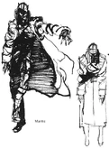 Psycho Mantis concept art in Metal Gear Solid.