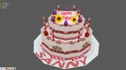 Sunny Birthday Cake full render