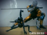 Gray Fox figurine posing with two Dwarf Gekko figurines.