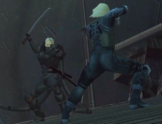 Solidus y Raiden, en su último encuentro.