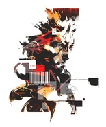 Metal Gear Solid Mobile artwork, reused for Metal Gear 20th Anniversary on Famitsu Wave DVD cover.