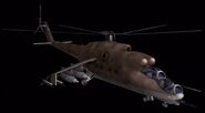 The Hind D piloted by Liquid Snake.