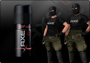 AXE Body Spray and T-Shirt, with DLC passcodes, sported by male and female soldiers.