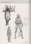 Rough sketch by assistant character designer Chihoko Uchiyama.