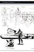 Solid Snake art from the MGS art book 3.