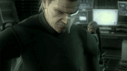 Solid Snake during the Twin Suns briefing.