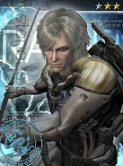 Rare Raiden (White (MGS4) armor) card from Metal Gear Solid: Social Ops.
