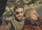 Snake with Ocelot in a headlock, about to take a selfie.