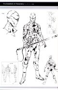 Gray Fox's artwork in The Art of Metal Gear Solid.