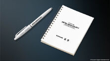 Promotional notebook and pen,