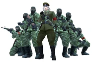 Major Raikov and GRU soldiers from Metal Gear Online (Subsistence).