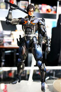 The custom made Hideo Kojima Play Arts KAI given to him by Square Enix (Black Armor Raiden version).