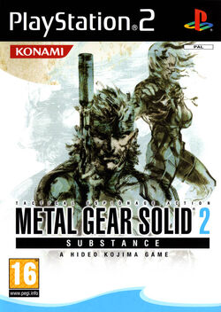 Metal Gear Solid 2 Cover Box Artwork the PS2 Classic Game Box 