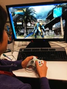 Twitter image of testing showing the Gray Fox skin in Metal Gear Rising.