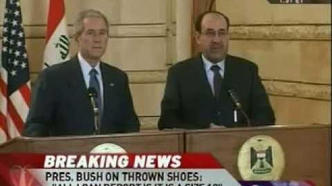 Bush Dodges Shoes Thrown by Iraqi Journalist