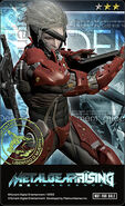 Rare Raiden (Inferno armor) card from Metal Gear Solid: Social Ops.