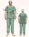 Artwork of Snake during his medical examination.
