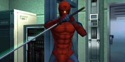 Alternate red Ninja costume featured in a third playthrough of Metal Gear Solid.