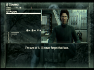 Otacon on the codec in Metal Gear Solid 4.