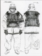 Armored Artic Soldier concept art for MGS TTS