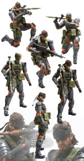 Battle Dress w/ helmet Big Boss/MSF soldier action figure.