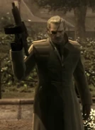 Big Boss, holding the Patriot assault rifle.