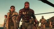 Venom Snake alongside Miller, Eli, Huey and Diamond Dogs soldier.