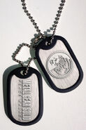 Dog tags by Level Up Wear.