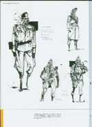 Shinkawa illustrations of Big Boss from the Peace Walker: Offical Art Works book.