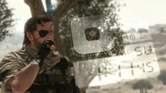 Venom Snake smoking the Phantom Cigar in the E3 2014 trailer.