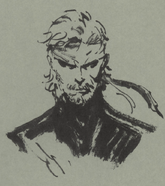 Yoji Shinkawa concept art for Solid Snake in Metal Gear Solid 2: Sons of Liberty.