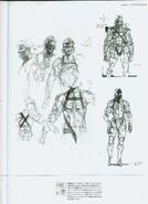 Shinkawa illustrations of Big Boss from the Peace Walker: Offical Art Works book.