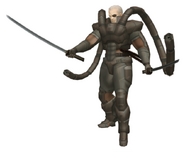 Solidus Snake, líder de Sons of Liberty, uno de los hijos de Big Boss y padre adoptivo de Raiden.