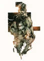 Artwork of Snake in Metal Gear Solid 4.